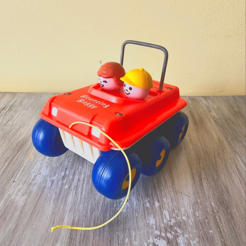 Vintage Fisher-Price Toys #122 Bouncing Buggy 1973 Pull Toy